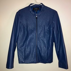 Colleen Lopez faux leather jacket large L in excellent condition